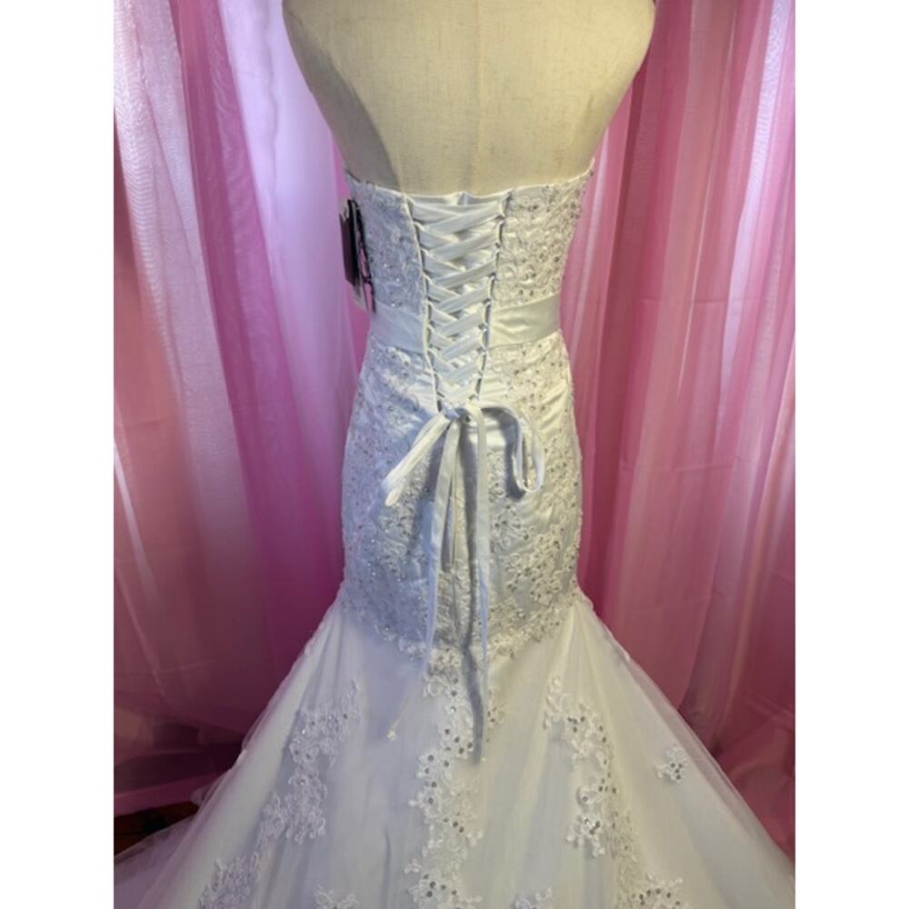 JULIET MERMAID STRAPLESS WEDDING DRESS SIZE XSMALL NWT - Picture 8 of 9